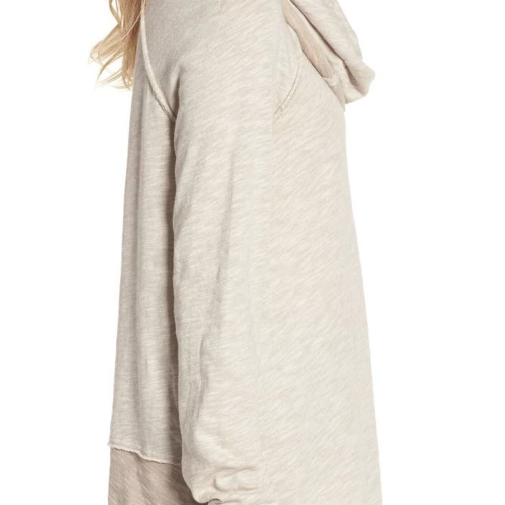 Free People Beach Beige Cocoon Cowl Neck Knit Sweater Tunic - Picture 5 of 15
